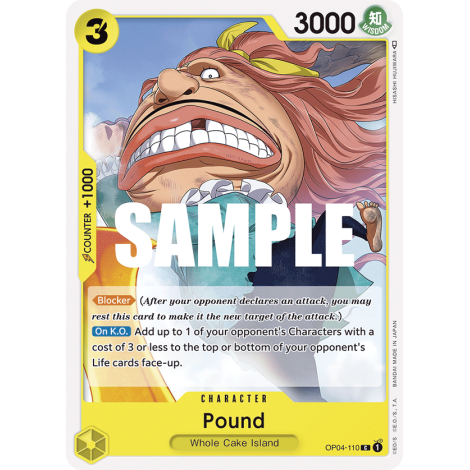 Pound: Carte One Piece KINGDOMS OF INTRIGUE [OP04] N°OP04-110