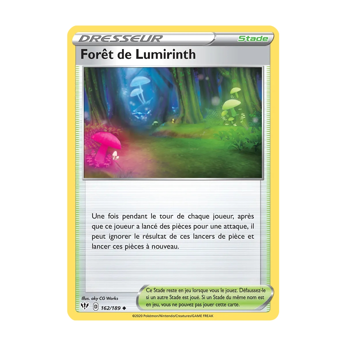 Découvrez Forêt de Lumirinth, carte Peu commune (Brillante) de la série Épée et Bouclier Ténèbres Embrasées