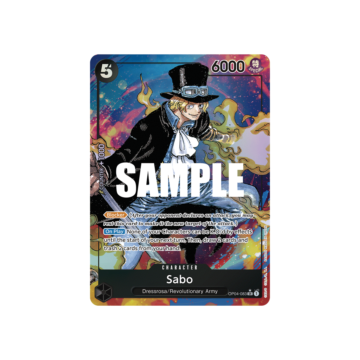 Sabo: Carte One Piece KINGDOMS OF INTRIGUE [OP04] N°OP04-083