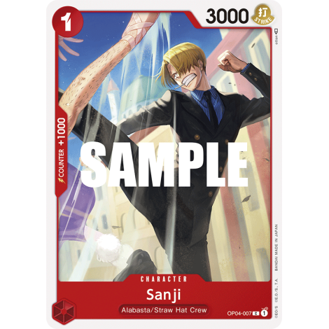 Sanji: Carte One Piece KINGDOMS OF INTRIGUE [OP04] N°OP04-007