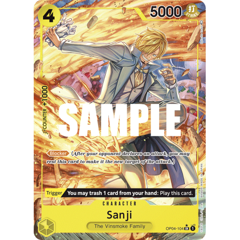 Sanji: Carte One Piece KINGDOMS OF INTRIGUE [OP04] N°OP04-104