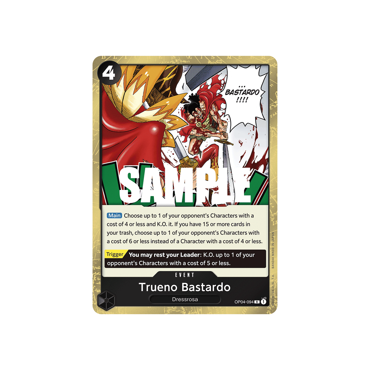 Trueno Bastardo Carte One Piece KINGDOMS OF INTRIGUE [OP04] N°OP04-094