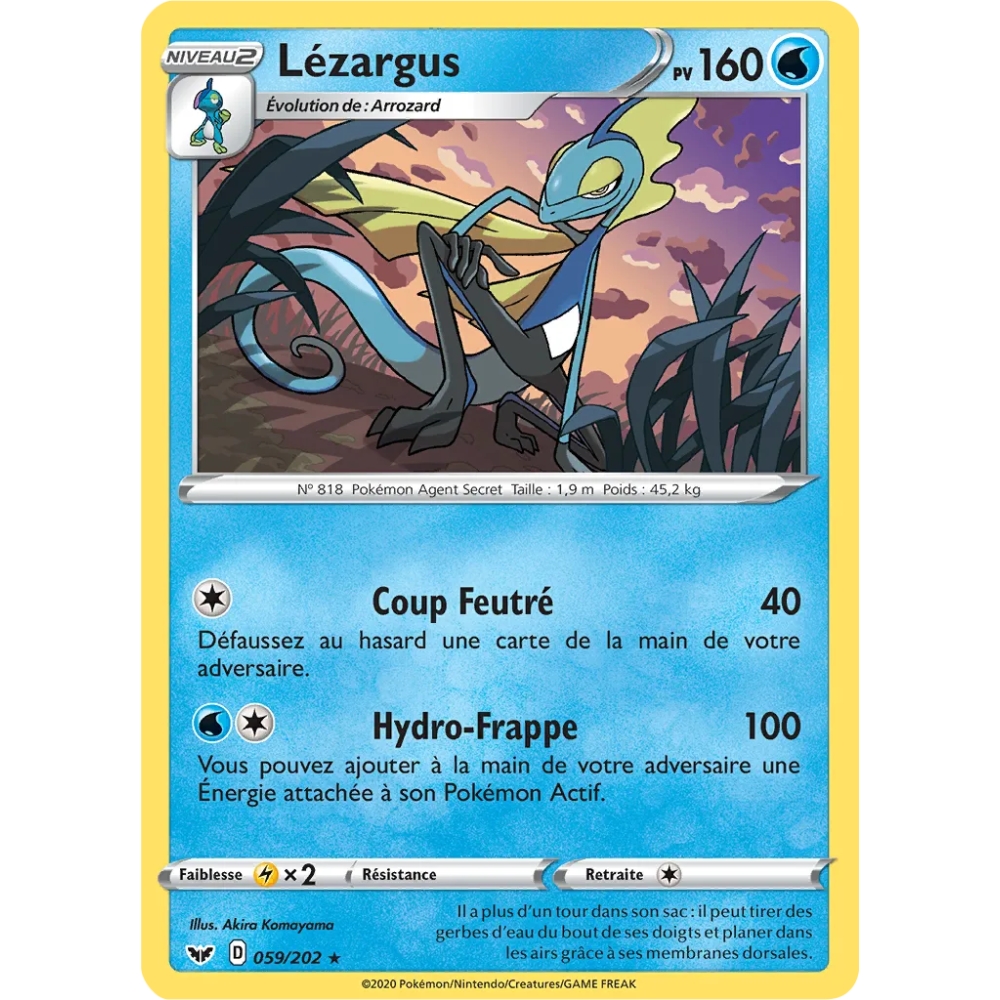 Lézargus 059/202 : Joyau Rare (Brillante) de l'extension Pokémon Épée et Bouclier