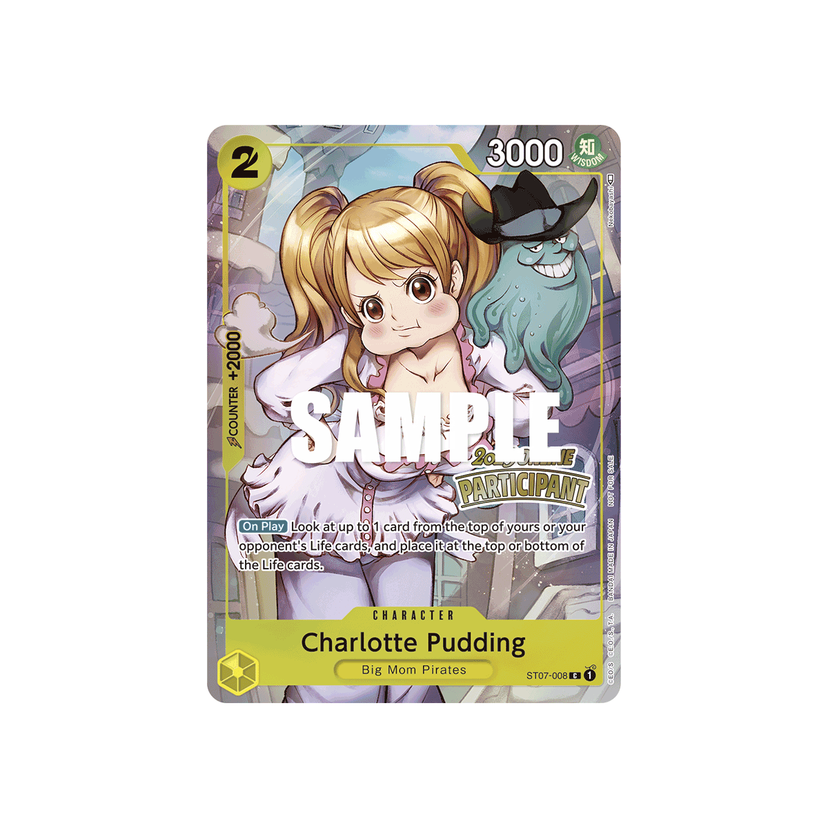 Charlotte Pudding: Carte One Piece Included in Online Regional Participation Pack Vol.1 N°ST07-008