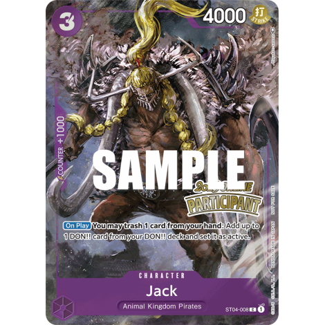 Jack: Carte One Piece Included in Online Regional Participation Pack Vol.1 N°ST04-008