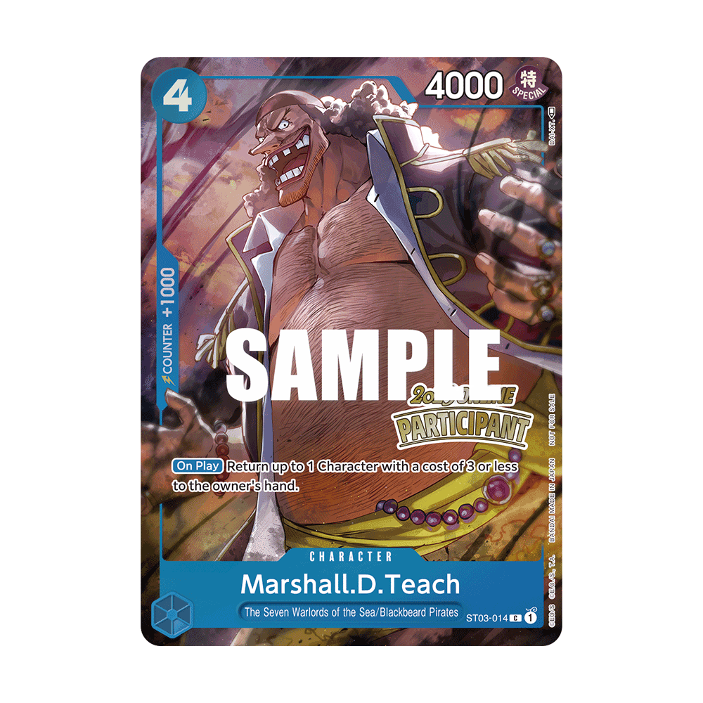 Marshall.D.Teach: Carte One Piece Included in Online Regional Participation Pack Vol.1 N°ST03-014