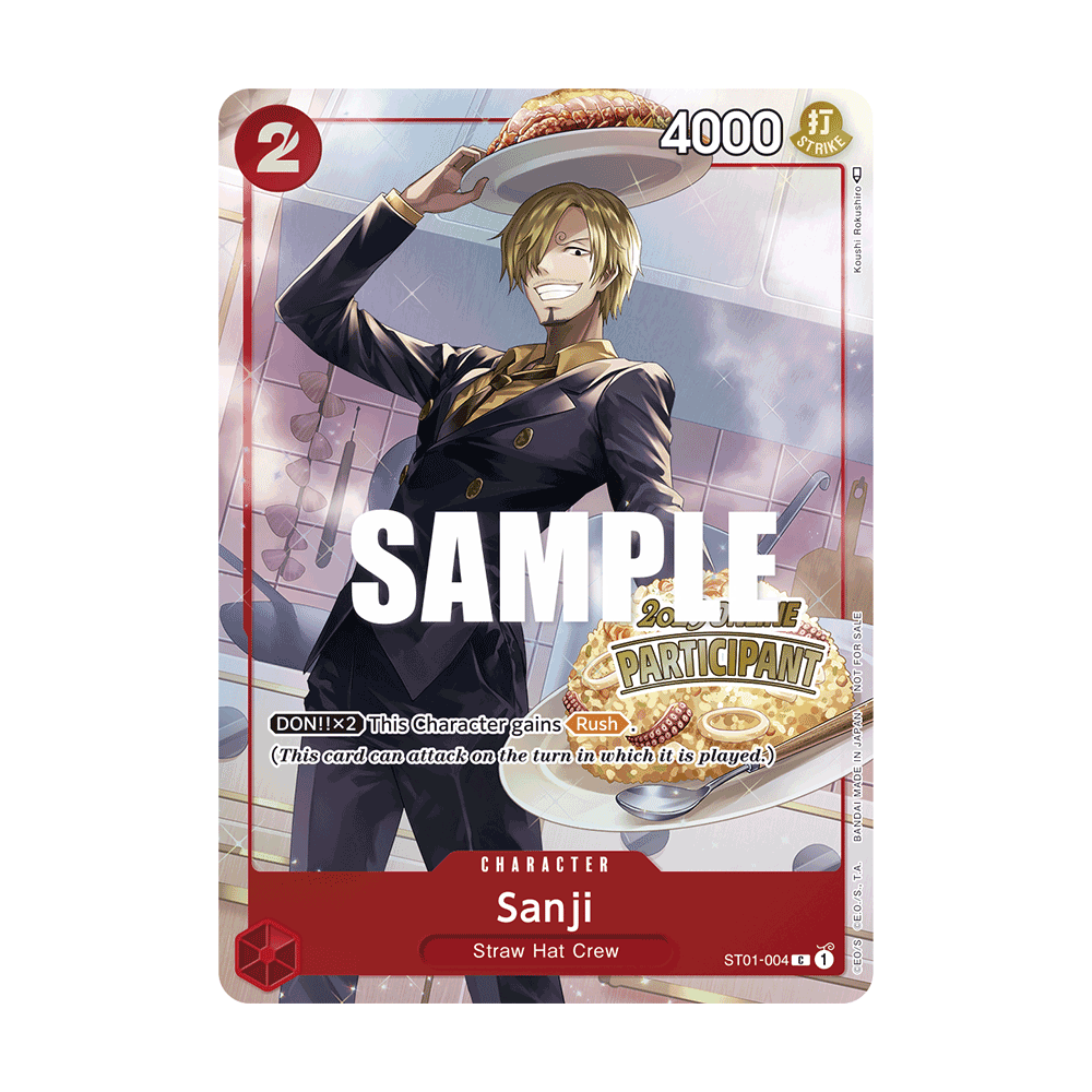 Sanji: Carte One Piece Included in Online Regional Participation Pack Vol.1 N°ST01-004
