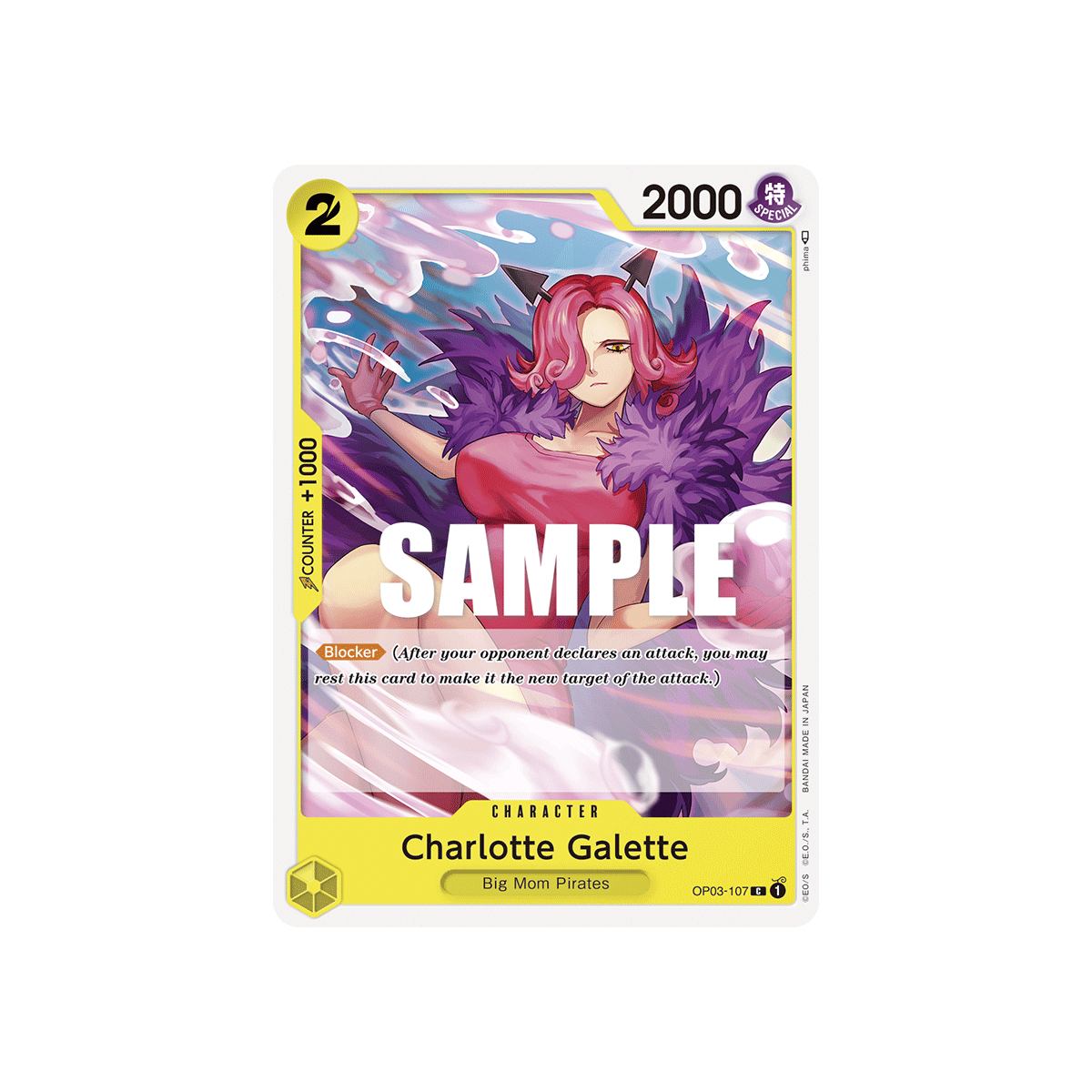 Charlotte Galette: Carte One Piece PILLARS OF STRENGTH [OP03] N°OP03-107