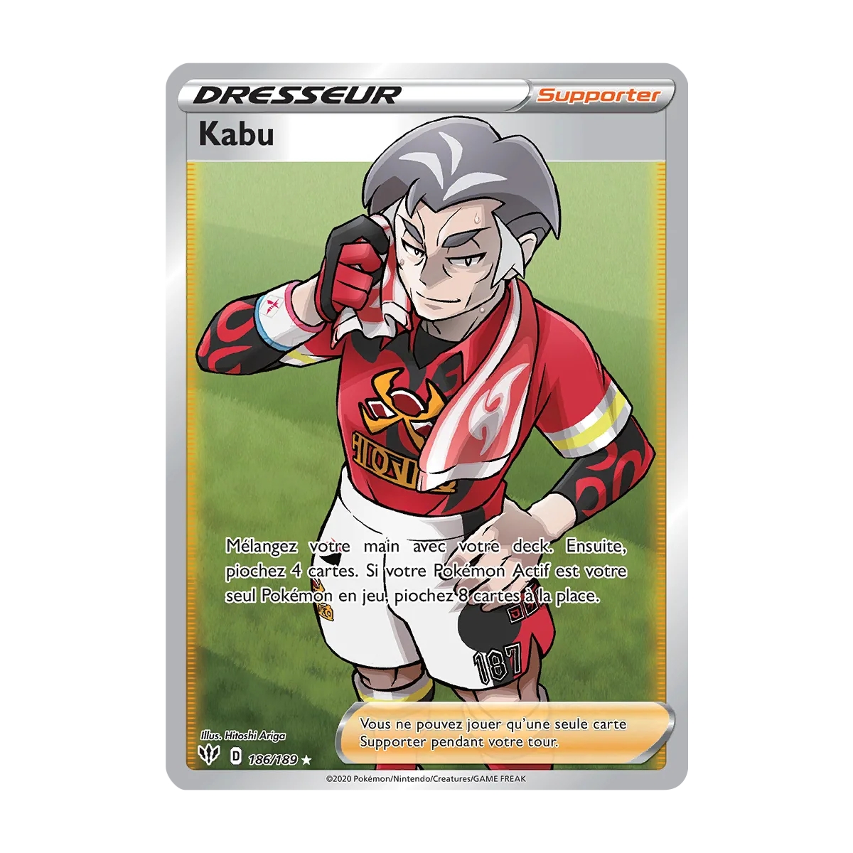 Carte Kabu - Ultra rare de Pokémon Épée et Bouclier Ténèbres Embrasées 186/189