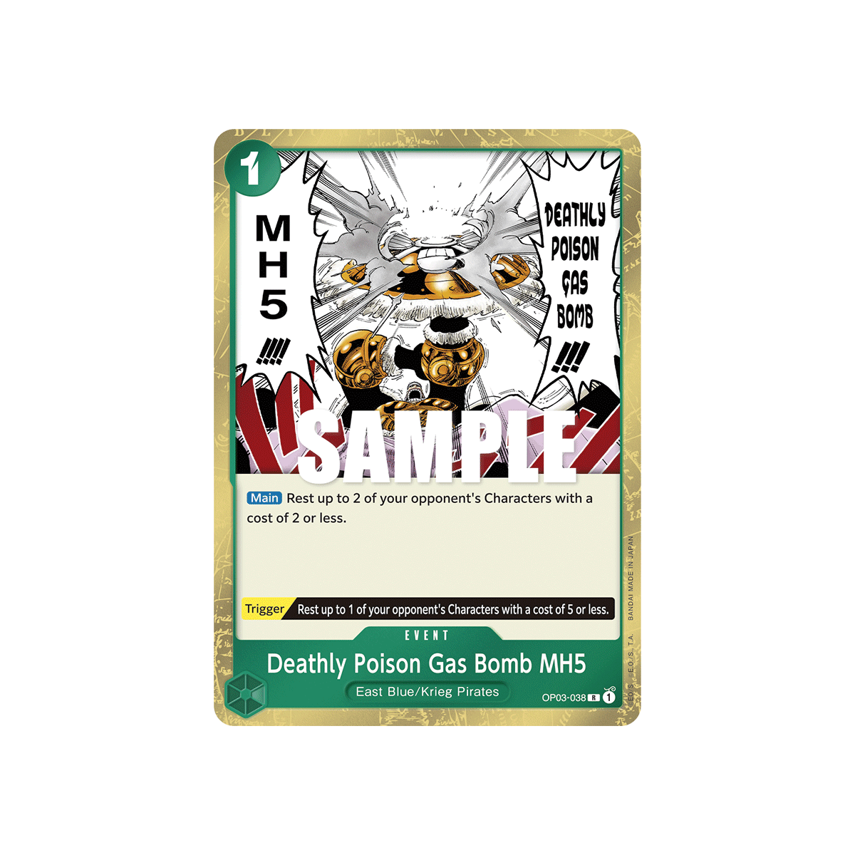 Deathly Poison Gas Bomb MH5 One Piece PILLARS OF STRENGTH N°OP03-038