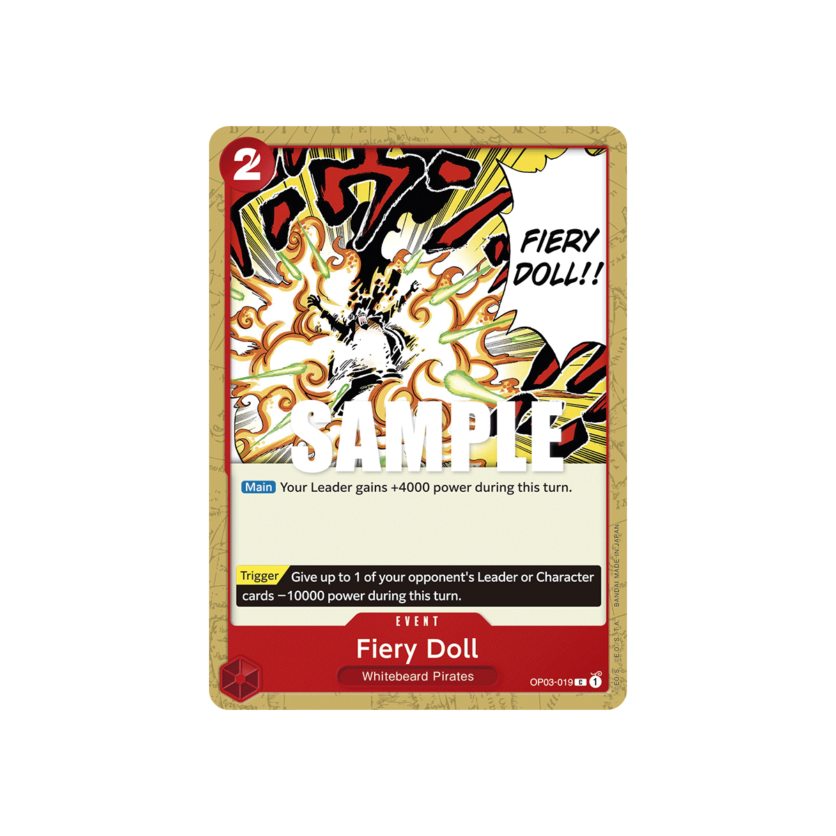 Fiery Doll: Carte One Piece PILLARS OF STRENGTH [OP03] N°OP03-019