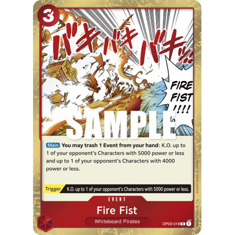 Fire Fist: Carte One Piece PILLARS OF STRENGTH [OP03] N°OP03-018