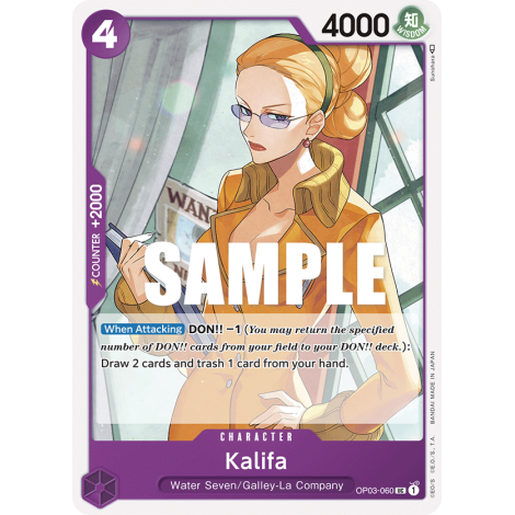 Kalifa: Carte One Piece PILLARS OF STRENGTH [OP03] N°OP03-060