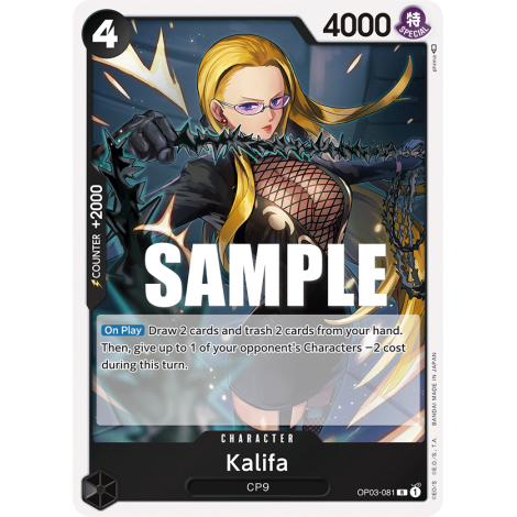 Kalifa: Carte One Piece PILLARS OF STRENGTH [OP03] N°OP03-081