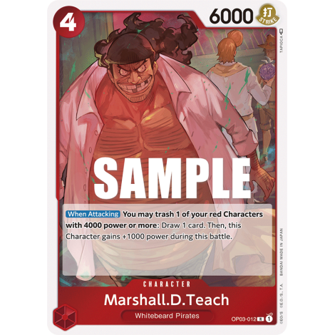 Marshall.D.Teach Carte One Piece PILLARS OF STRENGTH [OP03] N°OP03-012