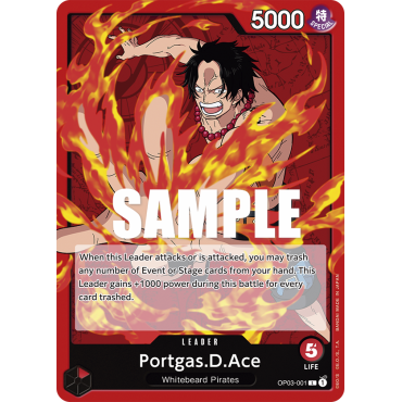 Portgas.D.Ace: Carte One Piece PILLARS OF STRENGTH [OP03] N°OP03-001