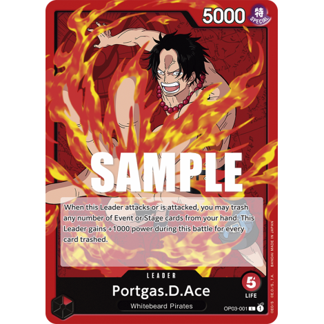 Portgas.D.Ace: Carte One Piece PILLARS OF STRENGTH [OP03] N°OP03-001