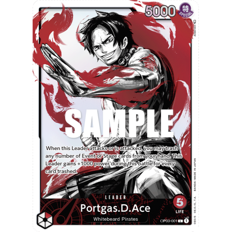 Portgas.D.Ace: Carte One Piece PILLARS OF STRENGTH [OP03] N°OP03-001