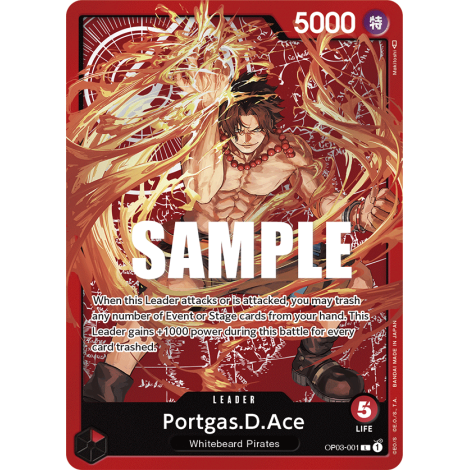 Portgas.D.Ace: Carte One Piece Special Goods Set Ace/Sabo/Luffy- N°OP03-001