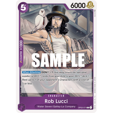Rob Lucci: Carte One Piece PILLARS OF STRENGTH [OP03] N°OP03-071