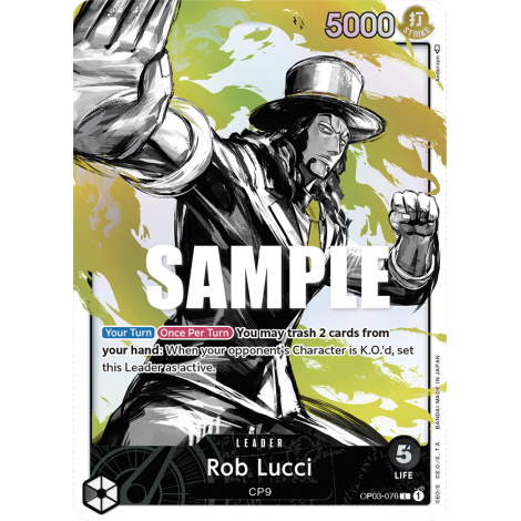 Rob Lucci: Carte One Piece PILLARS OF STRENGTH [OP03] N°OP03-076