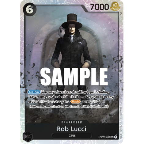 Rob Lucci: Carte One Piece PILLARS OF STRENGTH [OP03] N°OP03-092