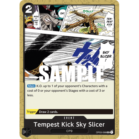 Tempest Kick Sky Slicer: Carte One Piece PILLARS OF STRENGTH [OP03] N°OP03-096