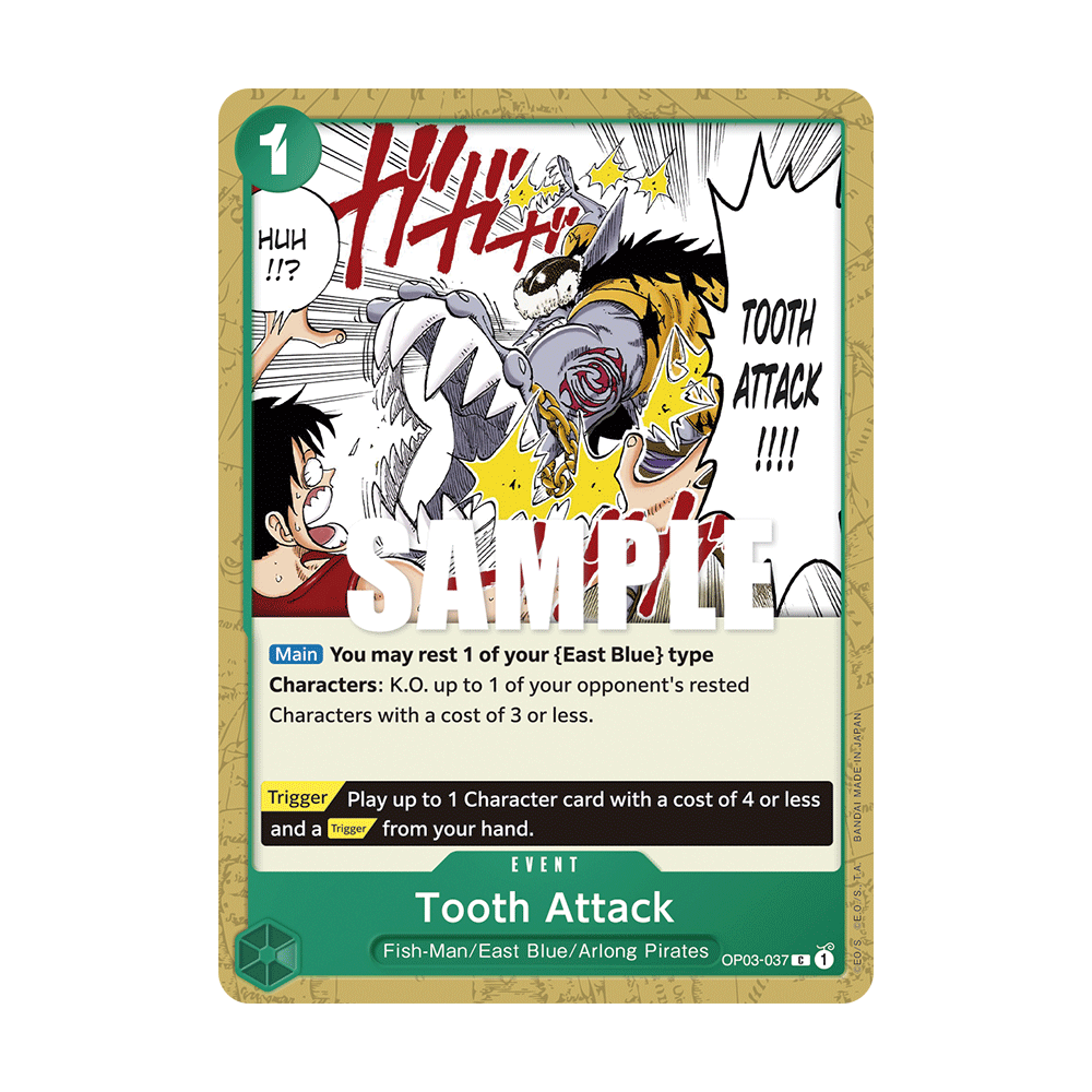 Tooth Attack: Carte One Piece PILLARS OF STRENGTH [OP03] N°OP03-037