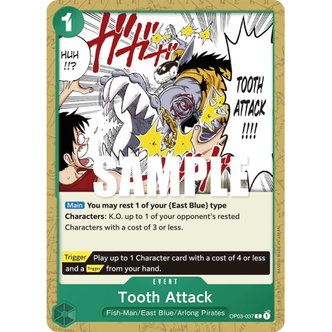 Tooth Attack: Carte One Piece PILLARS OF STRENGTH [OP03] N°OP03-037