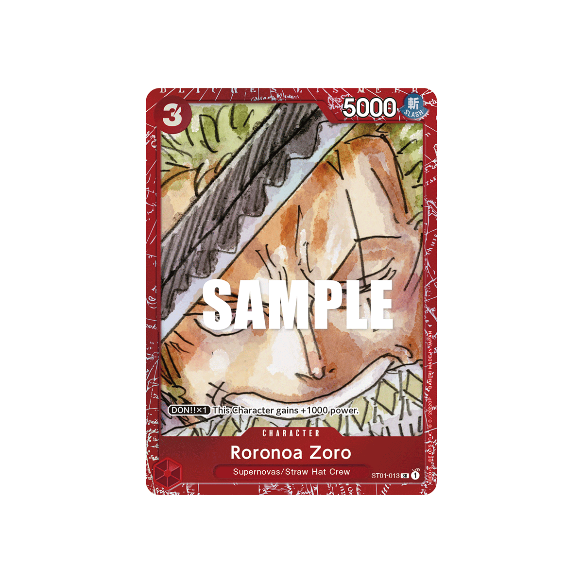 Roronoa Zoro: Carte One Piece Premium Card Collection FILM RED Edition- N°ST01-013