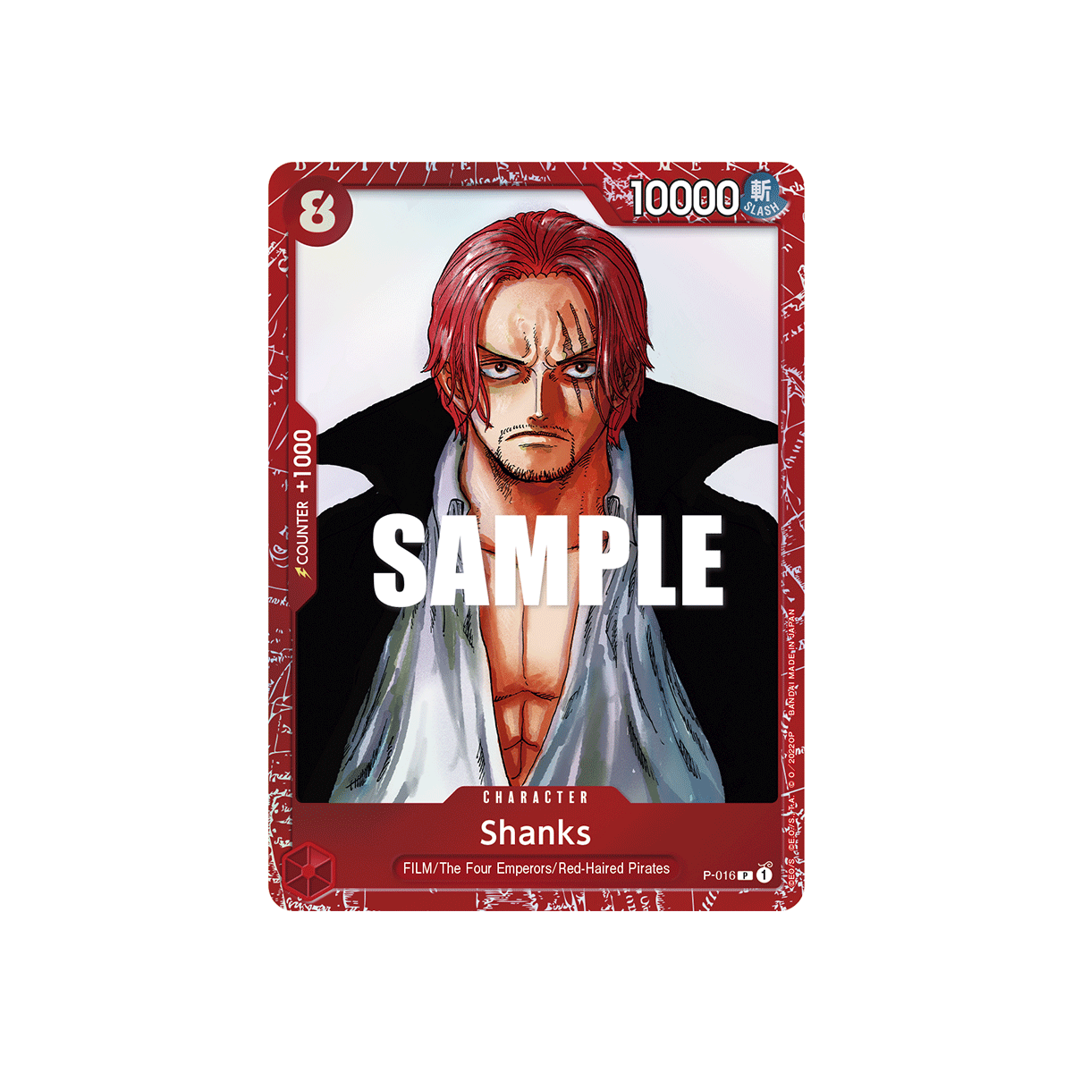 Shanks: Carte One Piece Premium Card Collection FILM RED Edition- N°P-016