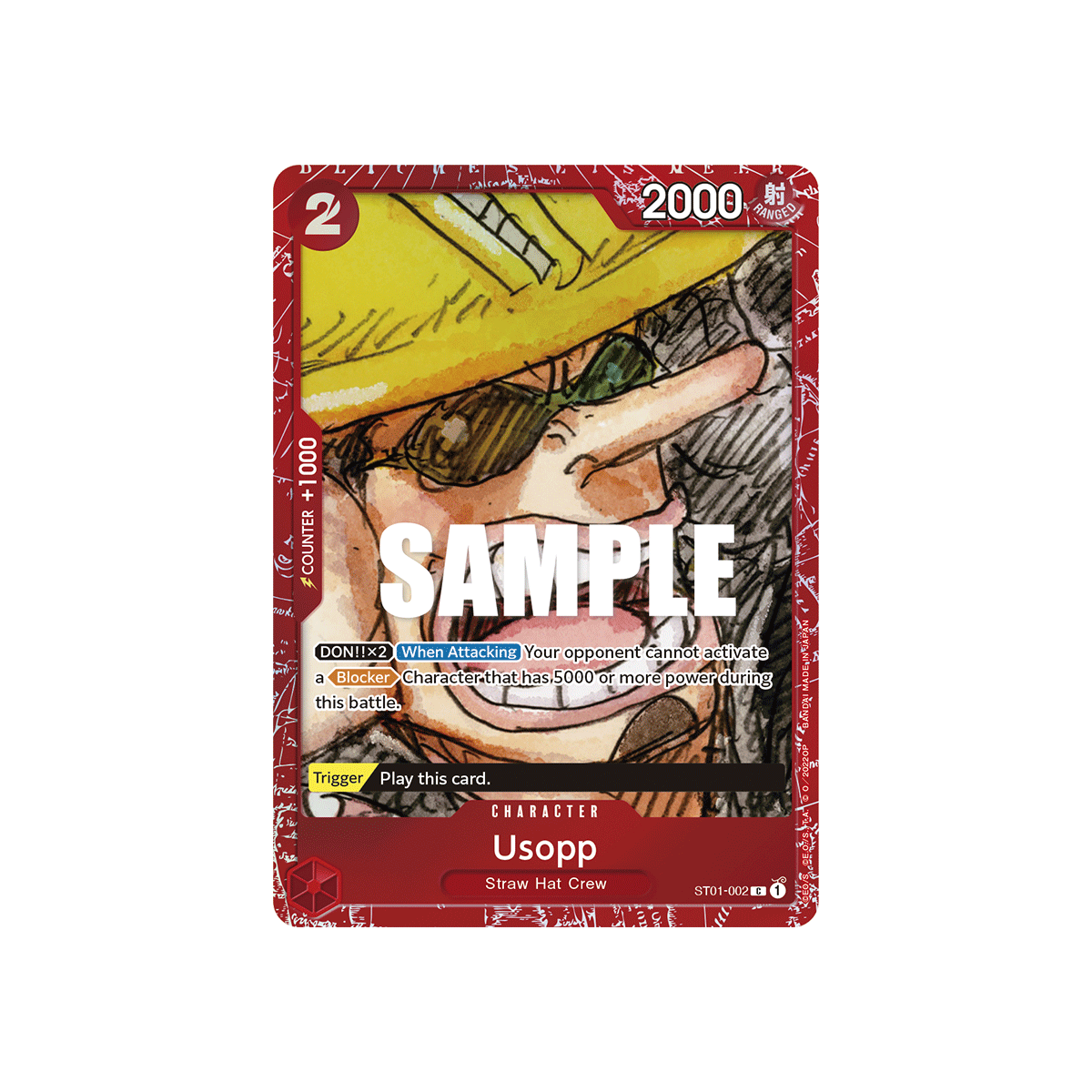 Usopp: Carte One Piece Premium Card Collection FILM RED Edition- N°ST01-002
