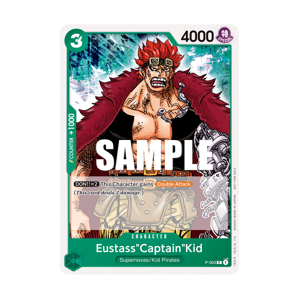 Eustass"Captain"Kid: Carte One Piece Included in Promotion Pack 2022 N°P-003