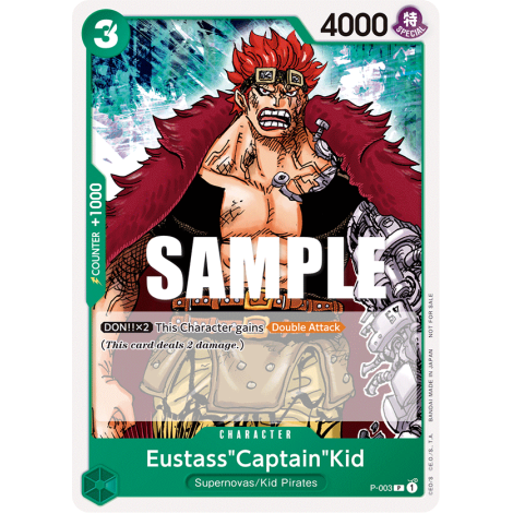Eustass"Captain"Kid: Carte One Piece Included in Promotion Pack 2022 N°P-003