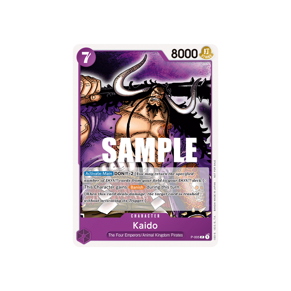 Kaido: Carte One Piece Included in Promotion Pack 2022 N°P-005