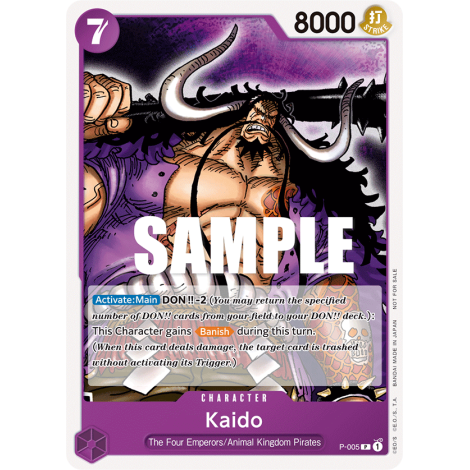 Kaido: Carte One Piece Included in Promotion Pack 2022 N°P-005