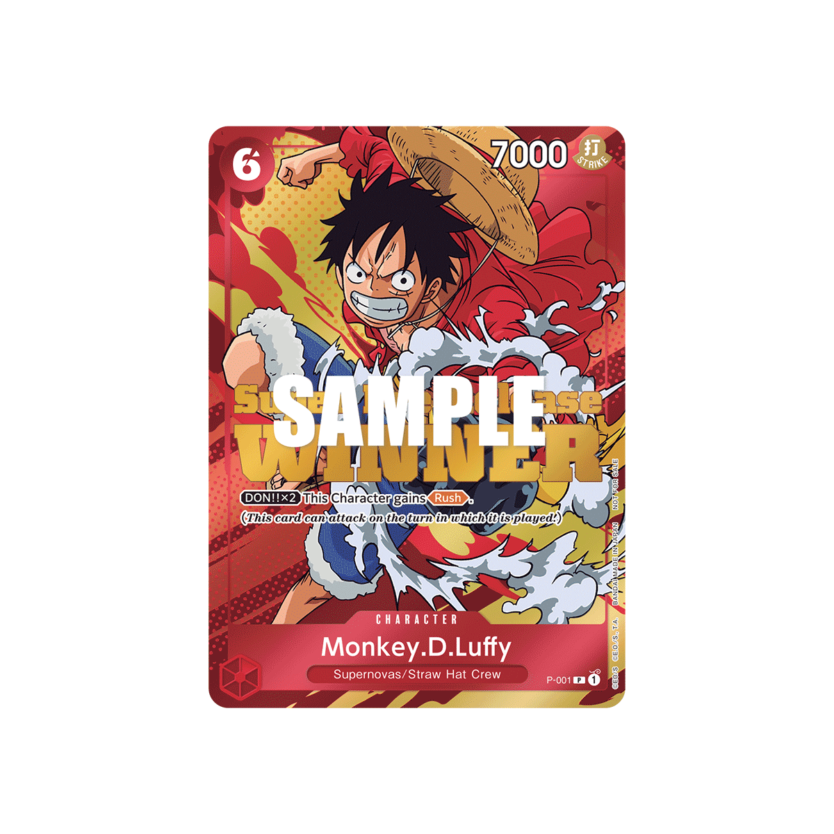 Monkey.D.Luffy: Carte One Piece Super Pre-Release  N°P-001