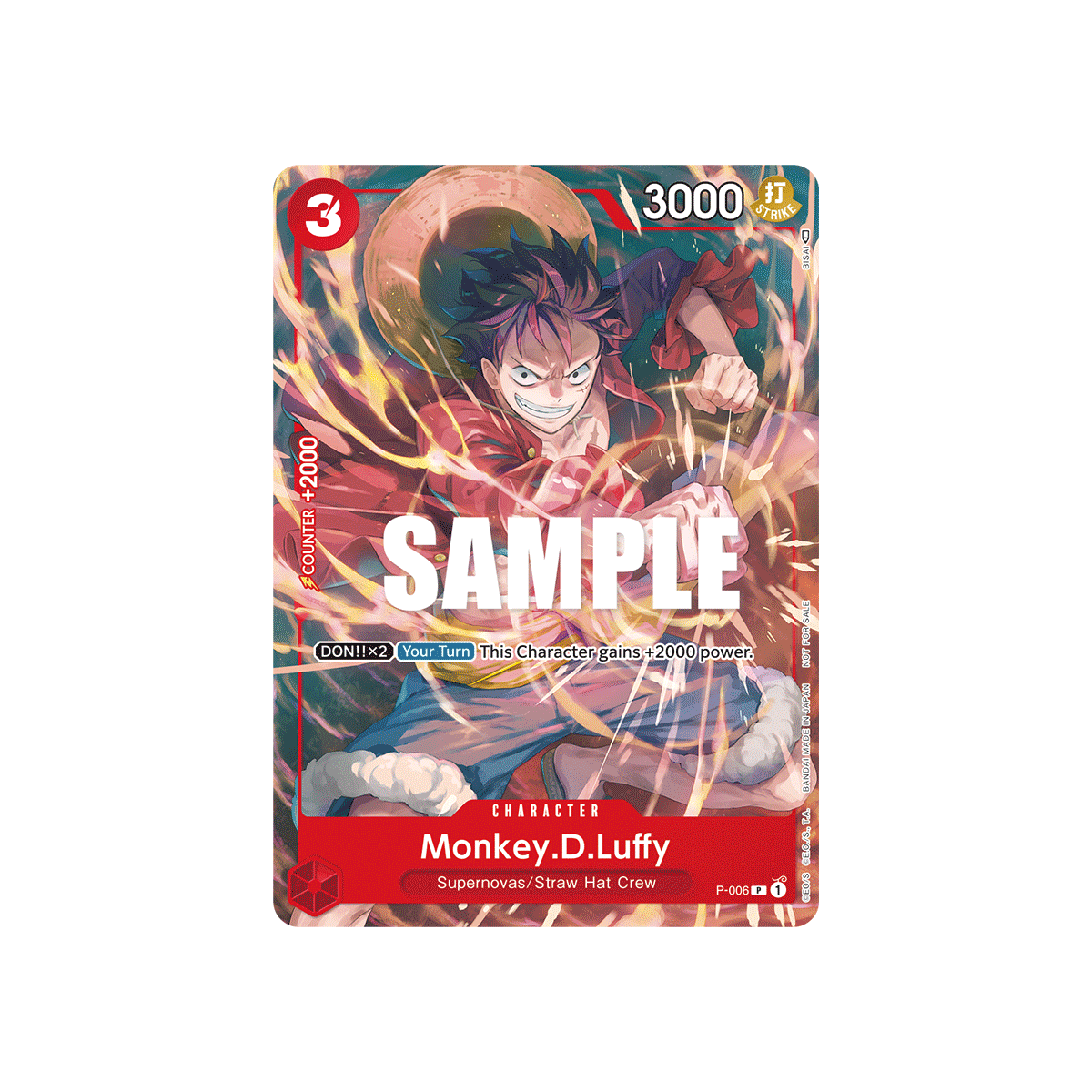 Monkey.D.Luffy: Carte One Piece Tournament Pack Vol.1 N°P-006