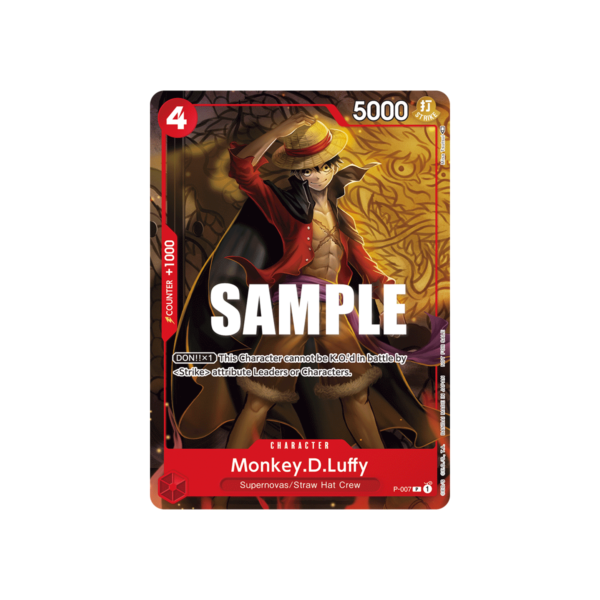 Monkey.D.Luffy: Carte One Piece Tournament Pack Vol.1 N°P-007