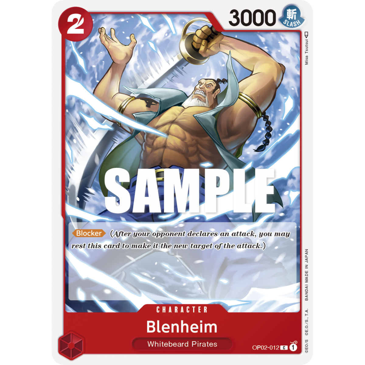 Blenheim: Carte One Piece PARAMOUNT WAR [OP02] N°OP02-012