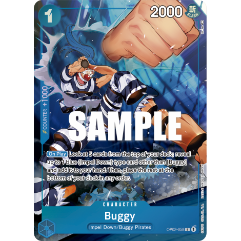 Buggy: Carte One Piece PARAMOUNT WAR [OP02] N°OP02-058