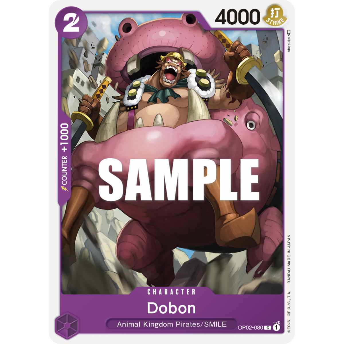 Dobon: Carte One Piece PARAMOUNT WAR [OP02] N°OP02-080
