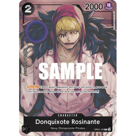 Donquixote Rosinante: Carte One Piece PARAMOUNT WAR [OP02] N°OP02-108