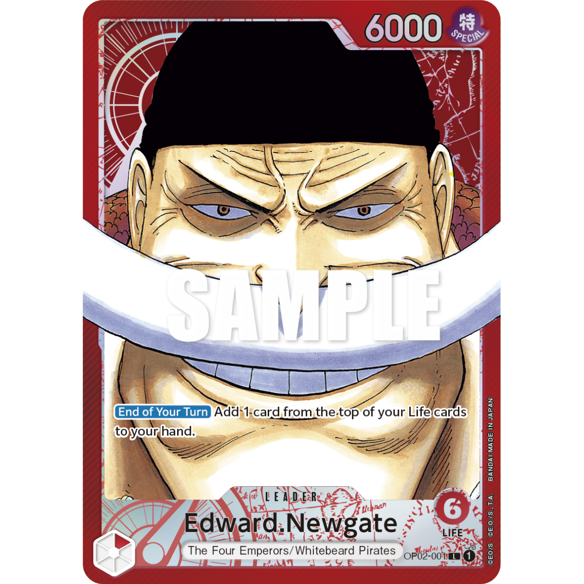 Edward.Newgate: Carte One Piece PARAMOUNT WAR [OP02] N°OP02-001