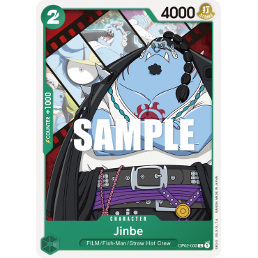 Jinbe: Carte One Piece PARAMOUNT WAR [OP02] N°OP02-033
