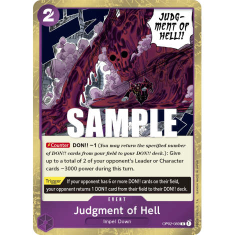 Judgment of Hell: Carte One Piece PARAMOUNT WAR [OP02] N°OP02-089