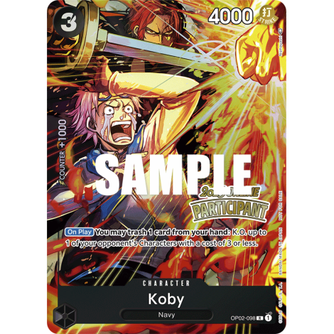 Koby One Piece Included in Online Regional Participation N°OP02-098