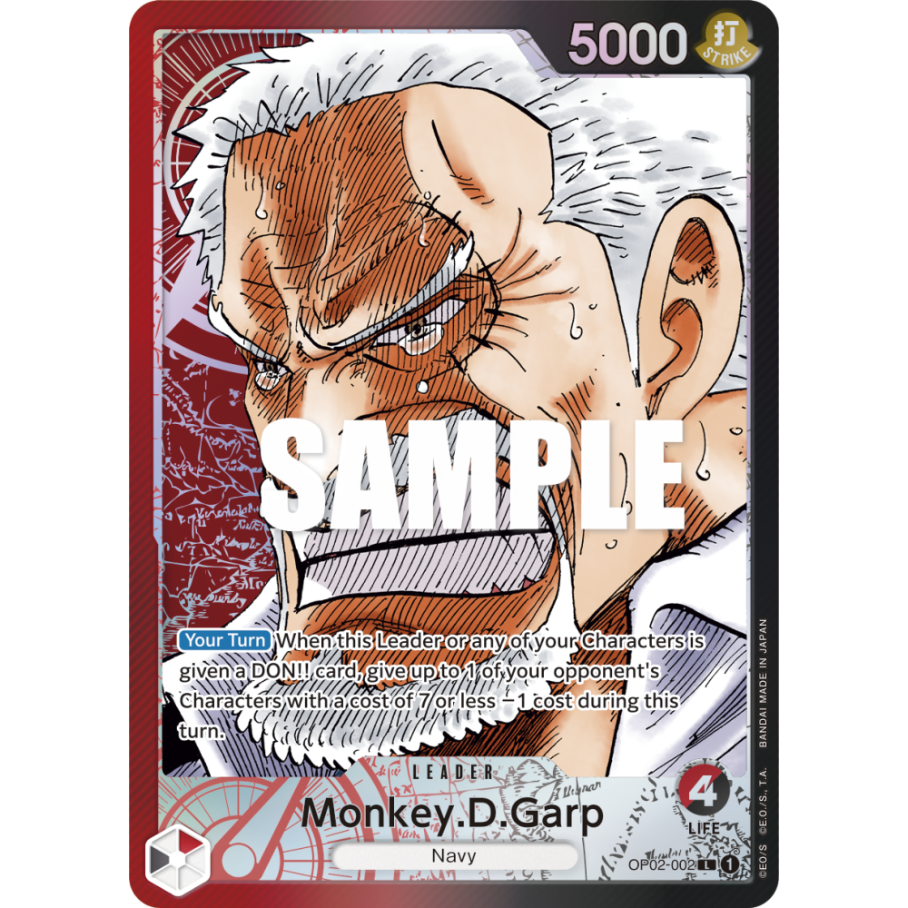 Monkey.D.Garp: Carte One Piece PARAMOUNT WAR [OP02] N°OP02-002