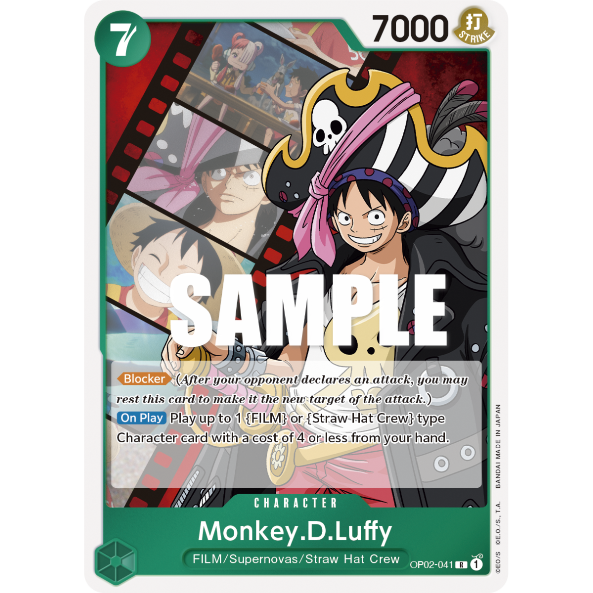 Monkey.D.Luffy: Carte One Piece PARAMOUNT WAR [OP02] N°OP02-041