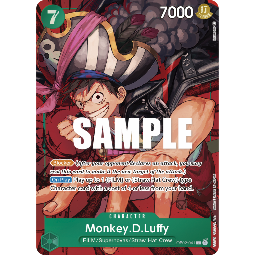 Monkey.D.Luffy: Carte One Piece PARAMOUNT WAR [OP02] N°OP02-041